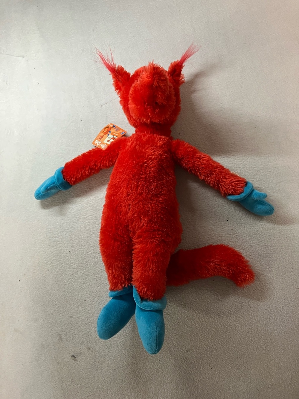 Kohl's Red Plush Cat with Blue Paws and Boots